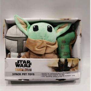 Star Wars Mandalonian ~ 3pc. Pet Toy Box Set  ~ Baby Yoda “Grogu” + Bone + Mado